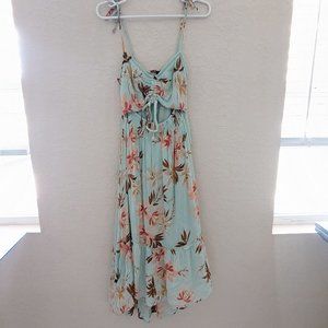 Forever 21 Cut Out Dress Tie Straps Asymmetrical Hem Size S